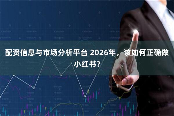 配资信息与市场分析平台 2026年,该如何正确做小红书?